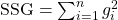 \text{SSG}=\sum_{i=1}^{n} g_{i}^2